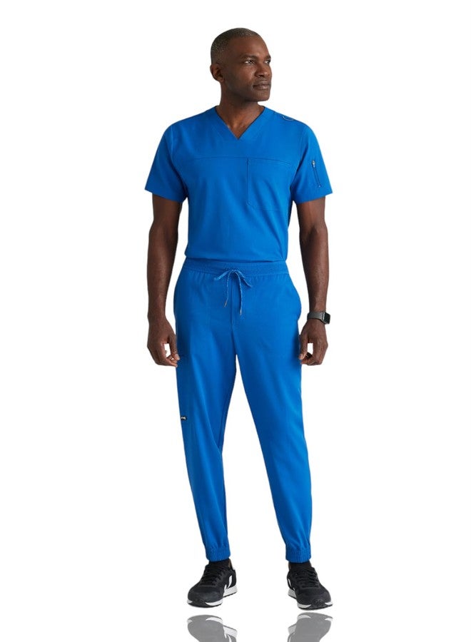 BARCO Grey's Anatomy Spandex Stretch Direct - Striker Scrub Jogger for Men Medium Short New Royal - Image 4